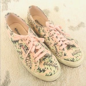 Superga Palm Leaves 💖 Light Pink